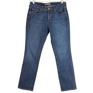 Michael Kors Womens Stretch Zip Pockets Mid Rise Skinny Blue Denim Jeans Size 8